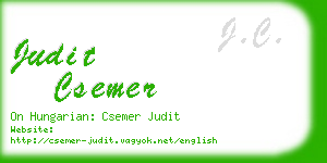 judit csemer business card